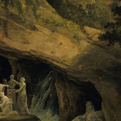 Le Terme Di Apollo A Versailles Hubert Robert hrb92 quadro stampato su tela