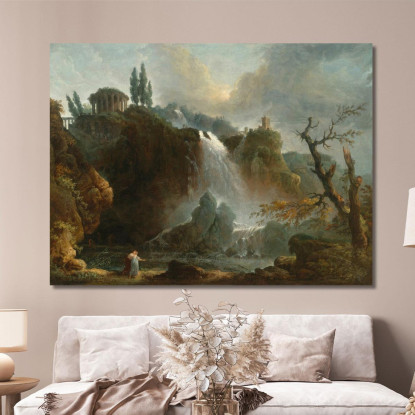 Le Cascate Di Tivoli Hubert Robert hrb93 quadro stampato su tela