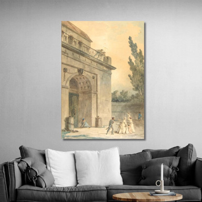 Visitatori Che Lasciano Una Prigione Hubert Robert hrb125 quadro stampato su tela