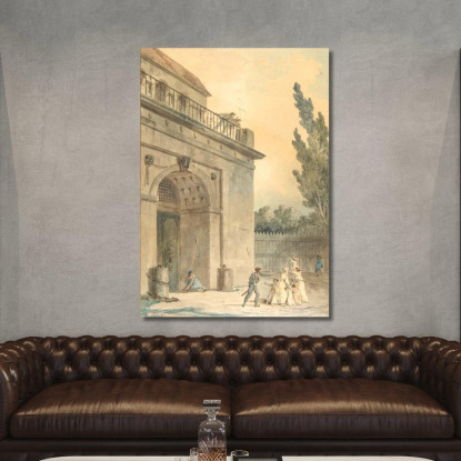 Visitatori Che Lasciano Una Prigione Hubert Robert hrb125 quadro stampato su tela