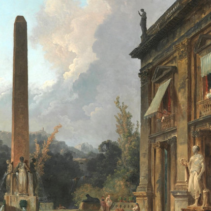 Menestrelli Erranti Hubert Robert hrb127 quadro stampato su tela