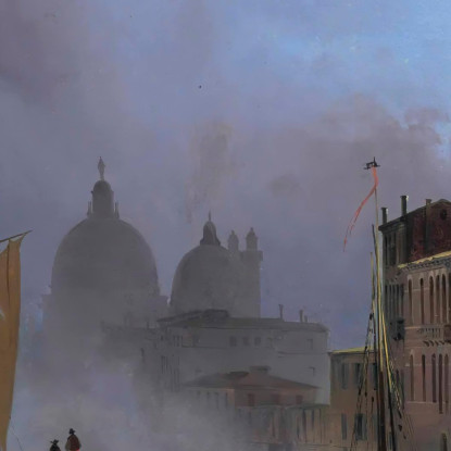 The Grand Canal Venice From The Ponte Dell'Accademia With Santa Maria Della Salute Ippolito Caffi icf22 quadro stampato su tela