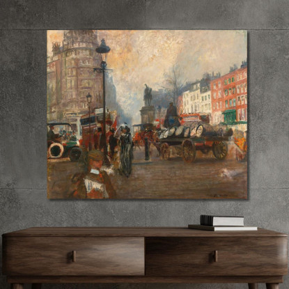 Knightsbridge Visto Da Sloane Street Dicembre 1913 Jacques-Émile Blanche jeb14 quadro stampato su tela