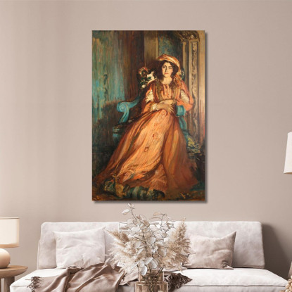 Ritratto Di Mabel Dodge A Villa Curonia Jacques-Émile Blanche jeb34 quadro stampato su tela