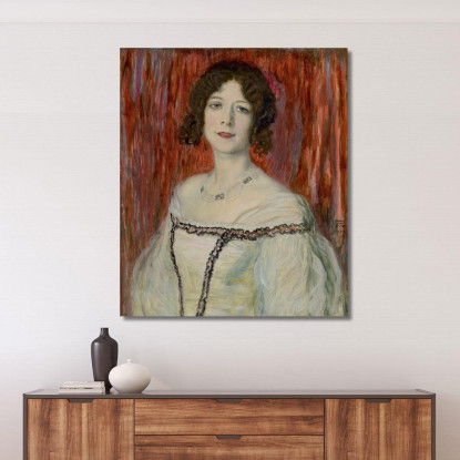 Olga Lindpaintner 2 Franz von Stuck fvs62 quadro stampato su tela