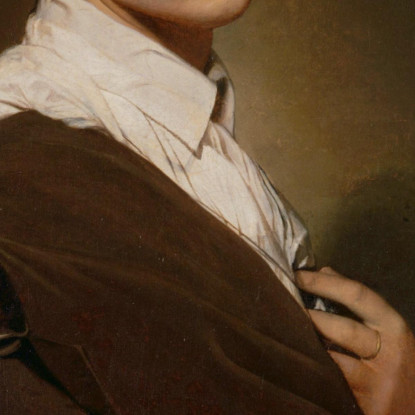 Autoritratto A Ventiquattro Anni Jean Auguste Dominique Ingres jad8 quadro stampato su tela