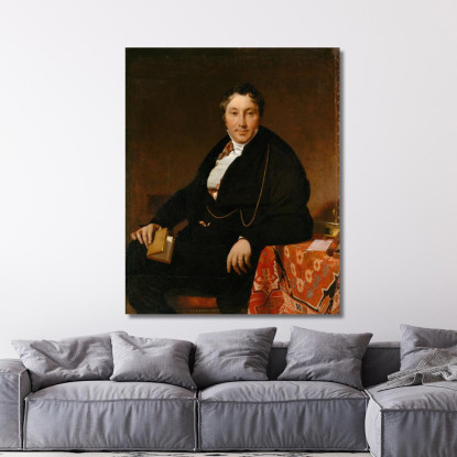 Jacques-Louis Leblanc Jean Auguste Dominique Ingres jad13 quadro stampato su tela