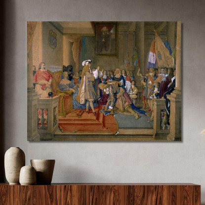 Il Maresciallo Di Berwick Riceve Il Vello D'Oro Jean Auguste Dominique Ingres jad17 quadro stampato su tela