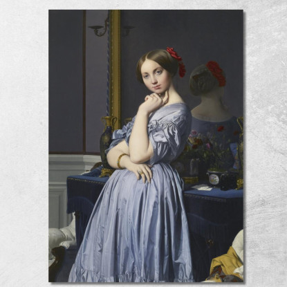 Portrait Of Comtesse D'Haussonville Jean Auguste Dominique Ingres jad33 quadro stampato su tela