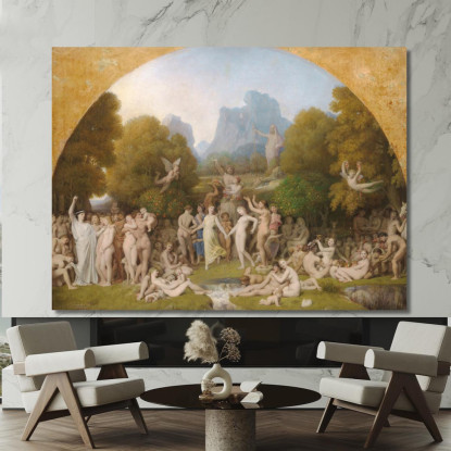 L'Età Dell'Oro Jean Auguste Dominique Ingres jad45 quadro stampato su tela