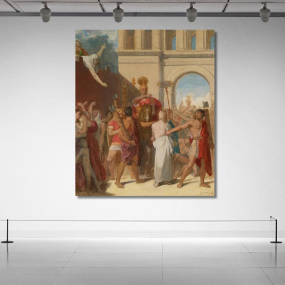 Il Martirio Di San Sinforiano Jean Auguste Dominique Ingres jad46 quadro stampato su tela