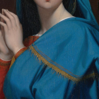 La Vergine Adora L'Ostia Jean Auguste Dominique Ingres jad48 quadro stampato su tela