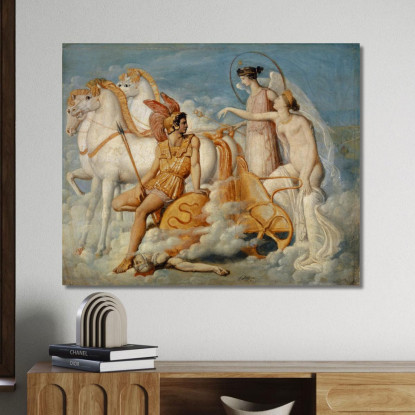 Venere Ferita Da Diomede Torna All'Olimpo Jean Auguste Dominique Ingres jad50 quadro stampato su tela