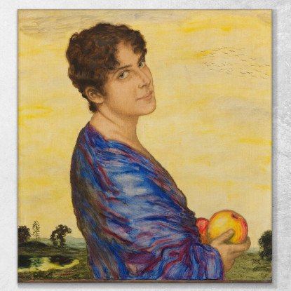Ritratto Di Donna In Stucco Franz von Stuck fvs74 quadro stampato su tela