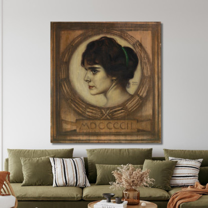 Ritratto Di Gemma Bierbaum Franz von Stuck fvs75 quadro stampato su tela