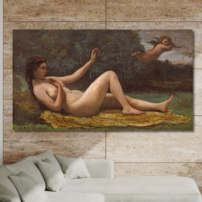 Evocazione Dell'Amore Jean-Baptiste-Camille Corot jbc55 quadro stampato su tela