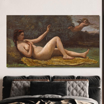 Evocazione Dell'Amore Jean-Baptiste-Camille Corot jbc55 quadro stampato su tela