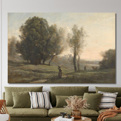 Paesaggio 3 Jean-Baptiste-Camille Corot jbc108 quadro stampato su tela