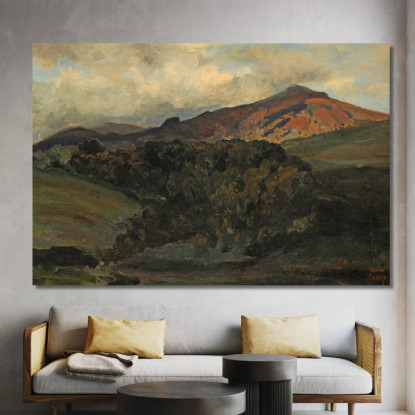 Monte-Cavo Jean-Baptiste-Camille Corot jbc178 quadro stampato su tela
