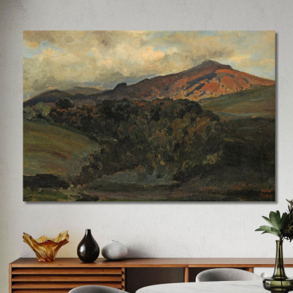 Monte-Cavo Jean-Baptiste-Camille Corot jbc178 quadro stampato su tela