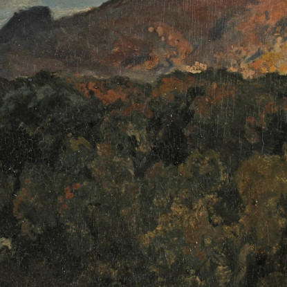 Monte-Cavo Jean-Baptiste-Camille Corot jbc178 quadro stampato su tela