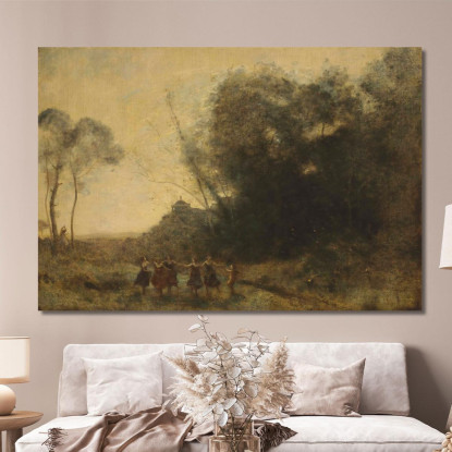 Giro Di Ninfe Jean-Baptiste-Camille Corot jbc216 quadro stampato su tela