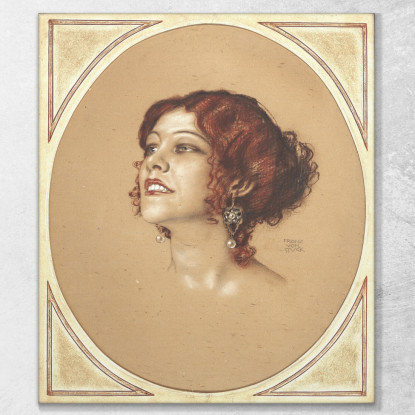 Tilla Durieux Come Circe Franz von Stuck fvs98 quadro stampato su tela