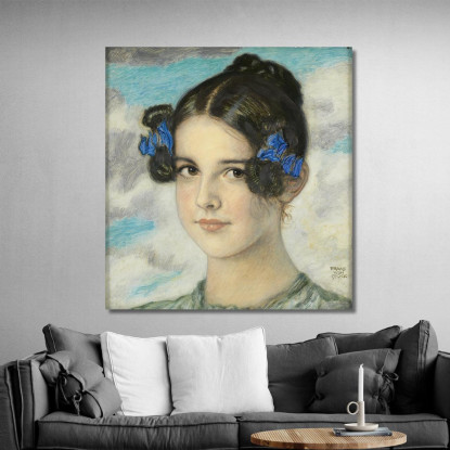 Figlia Maria Franz von Stuck fvs100 quadro stampato su tela