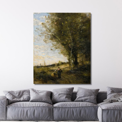 I Collezionisti Di Legna Jean-Baptiste-Camille Corot jbc267 quadro stampato su tela