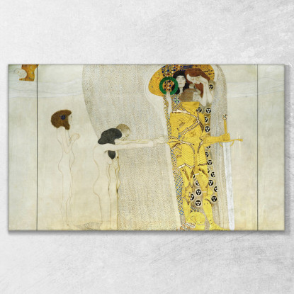 Fregio Di Beethoven Gustav Klimt kg8 quadro stampato su tela