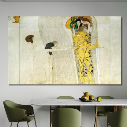 Fregio Di Beethoven Gustav Klimt kg8 quadro stampato su tela