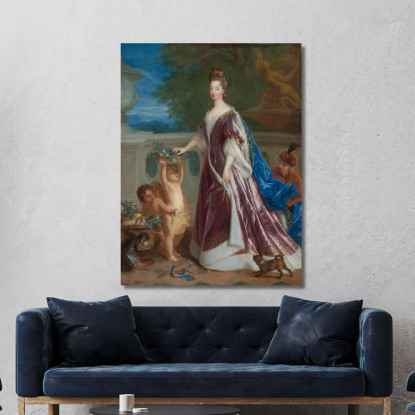 Ritratto Di Elisabetta-Carlotta Di Baviera La Principessa Palatina Jean-François de Troy jft23 quadro stampato su tela