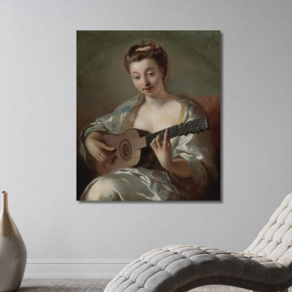 Il Chitarrista Jean-François de Troy jft33 quadro stampato su tela