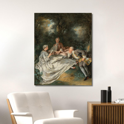 La Festa Della Lettura Jean-François de Troy jft37 quadro stampato su tela