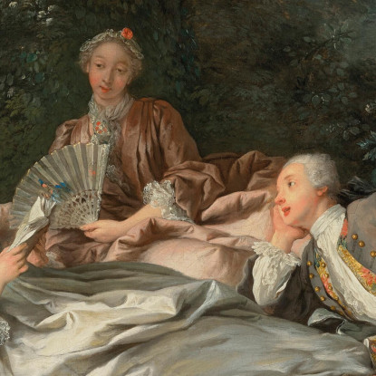 La Festa Della Lettura Jean-François de Troy jft37 quadro stampato su tela