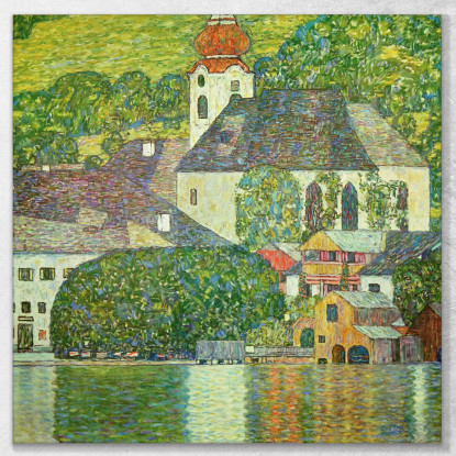 Chiesa Di Unterach Sull'Attersee Gustav Klimt kg11 quadro stampato su tela
