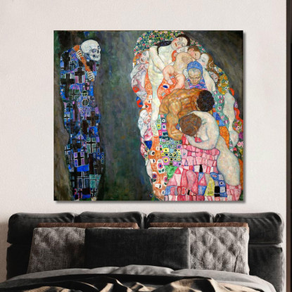 Morte E Vita Gustav Klimt kg13 quadro stampato su tela