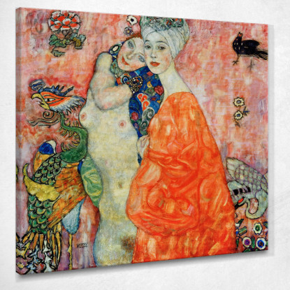 Amiche Fidanzate Gustav Klimt kg17 quadro stampato su tela