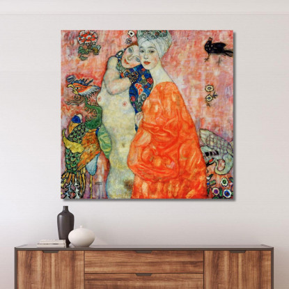 Amiche Fidanzate Gustav Klimt kg17 quadro stampato su tela