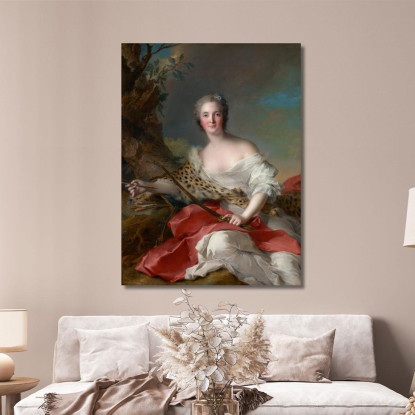 Ritratto Di Madame Bonnier De La Mosson Nei Panni Di Diana Jean-Marc Nattier jmn24 quadro stampato su tela