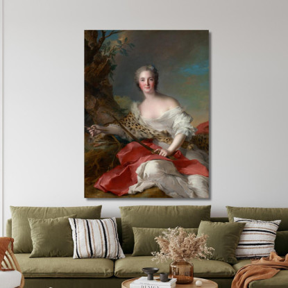 Ritratto Di Madame Bonnier De La Mosson Nei Panni Di Diana Jean-Marc Nattier jmn24 quadro stampato su tela