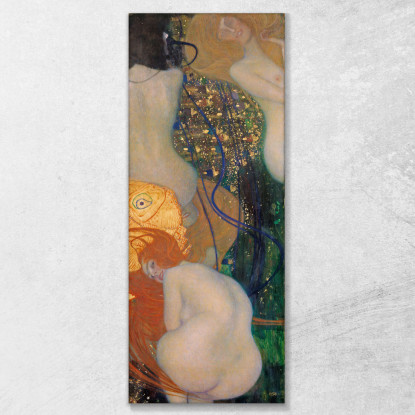 Pesci D'Oro Gustav Klimt kg18 quadro stampato su tela