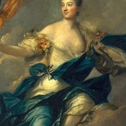 Presunto Ritratto Di Madame De Mailly Jean-Marc Nattier jmn34 quadro stampato su tela