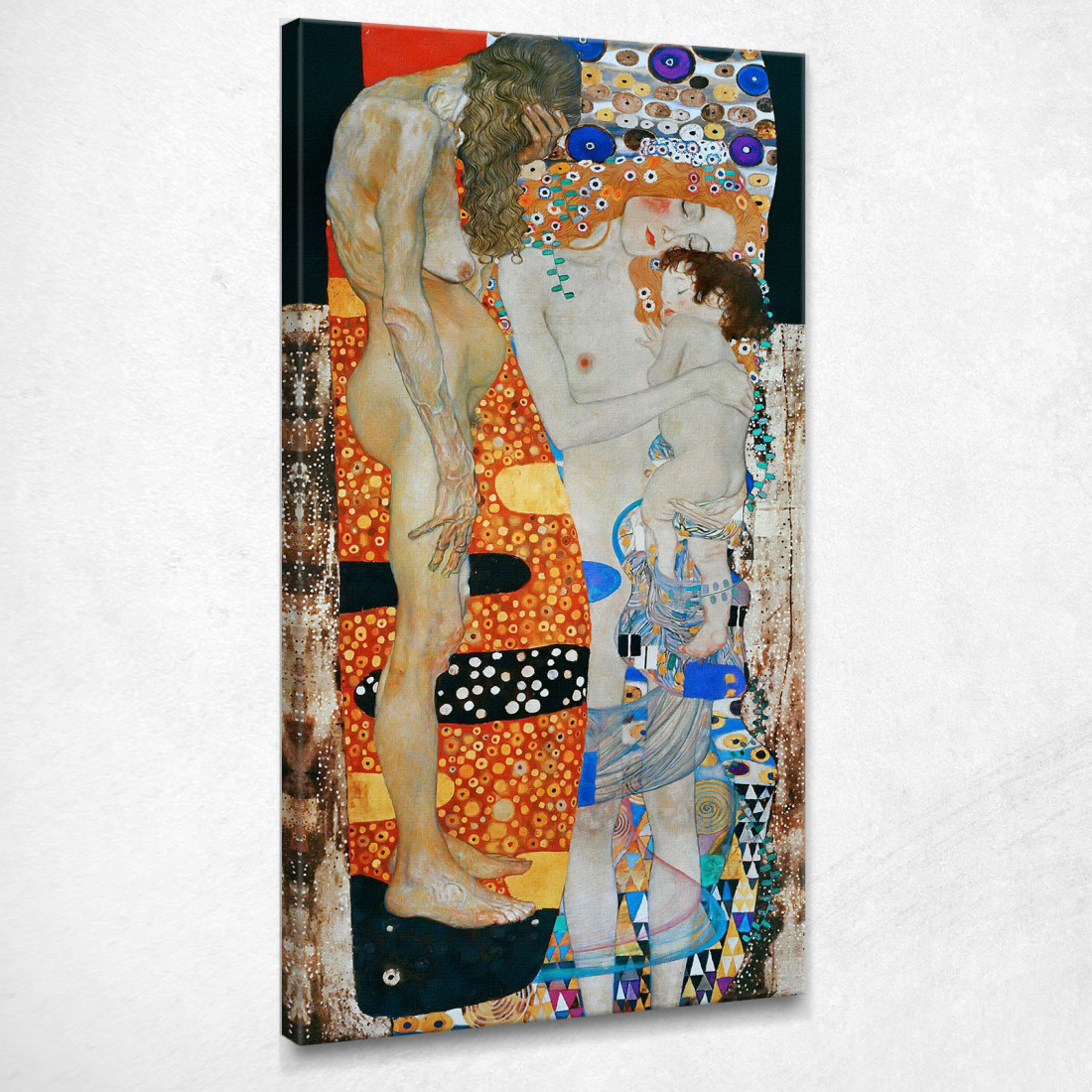 Le Tre Eta' Della Donna Gustav Klimt kg26 quadro stampato su tela