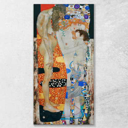 Le Tre Eta' Della Donna Gustav Klimt kg26 quadro stampato su tela