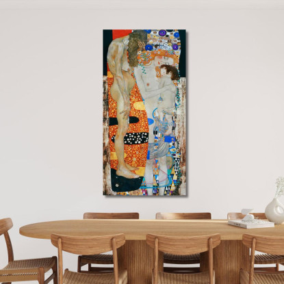 Le Tre Eta' Della Donna Gustav Klimt kg26 quadro stampato su tela