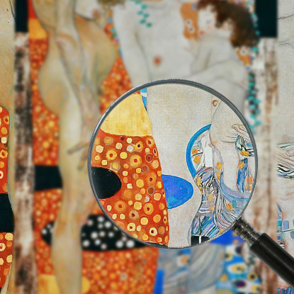 Le Tre Eta' Della Donna Gustav Klimt kg26 quadro stampato su tela