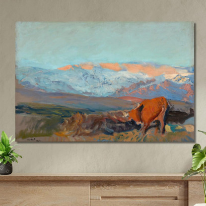 Le Volpi. Monti Guadarrama Joaquín Sorolla jsr57 quadro stampato su tela