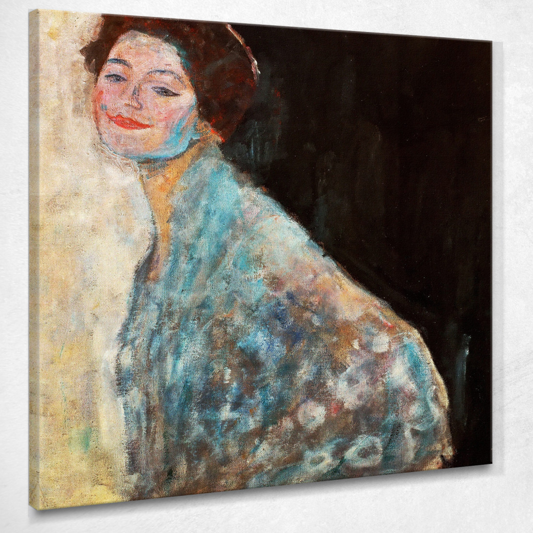 Ritratto Di Dama In Bianco Incompiuto Gustav Klimt kg28 quadro stampato su tela