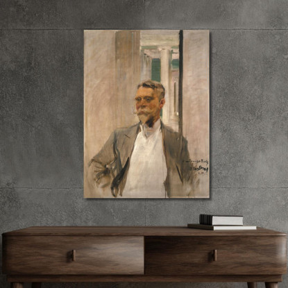 Ritratto Di Charles M. Kurtz Joaquín Sorolla jsr81 quadro stampato su tela